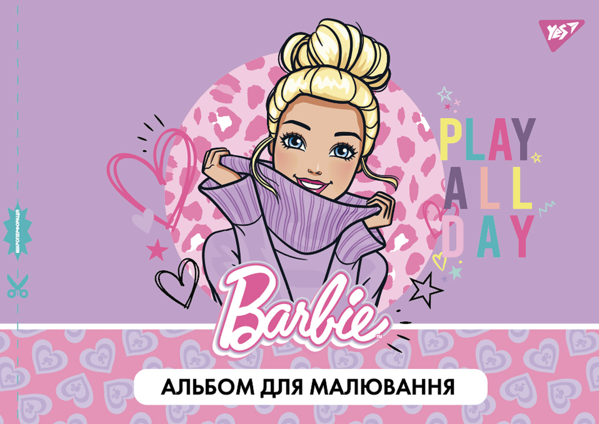 Альбом для малювання А4 28 арк., 100 г/м2, скоба/перфорація, дівчинка Yes