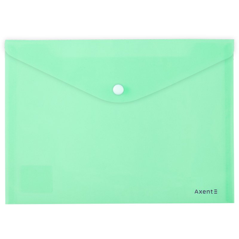 Папка на кнопці Axent Pastel, А5, пластикова, непрозора, м'ятна