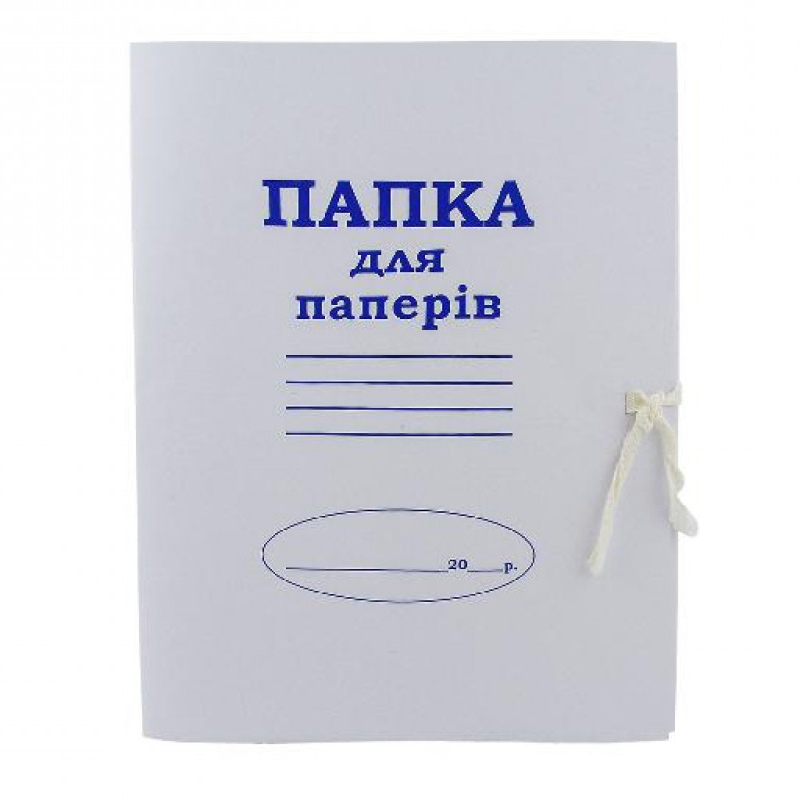 Папка картонна KLERK на зав'язці для паперу, А4
