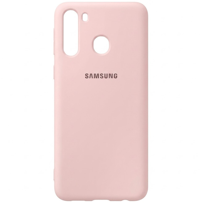 Чехол силікон Soft Case Samsung A21 рожевий
