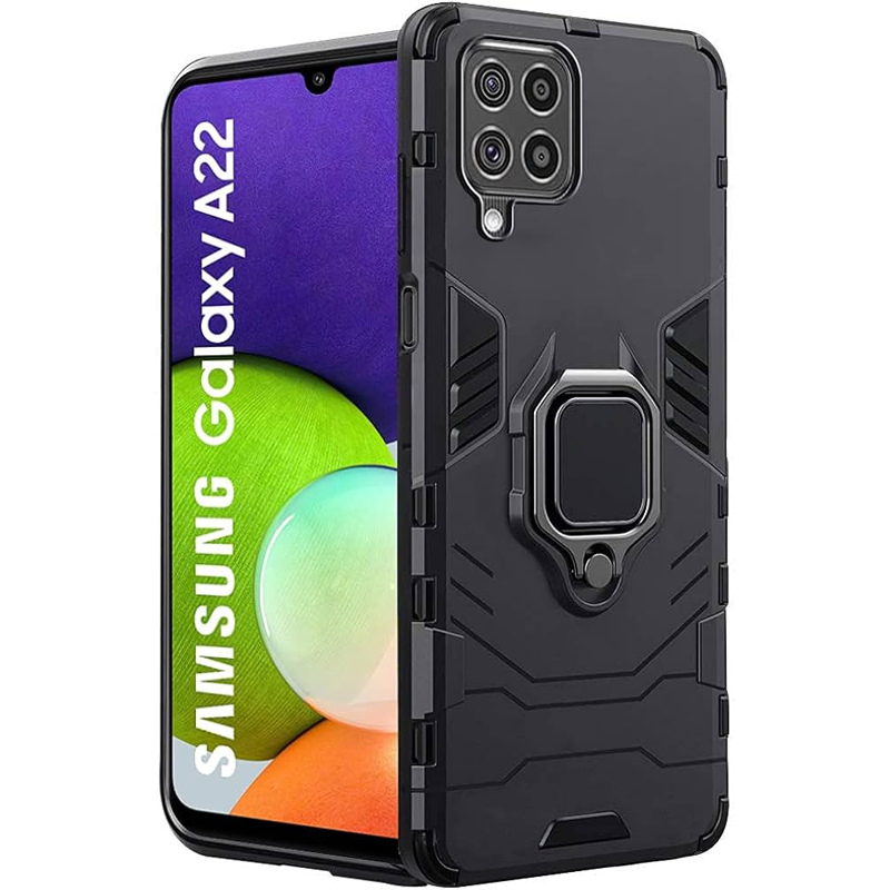 Чохол силікон Protective Ring Card Samsung A22 чорний