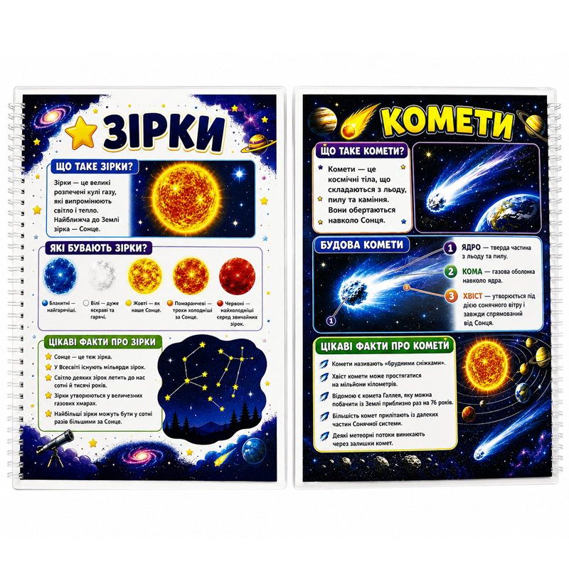 Сонячна система об'ємна на липучках (буклет)