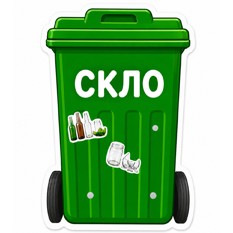 Плакат і мусорні контейнери 
