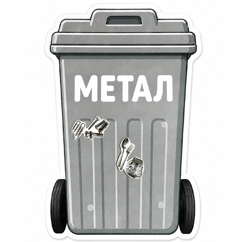 Плакат і мусорні контейнери 