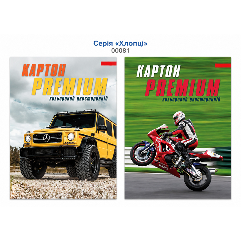 Кольоровий картон ТМ СКАТ PREMIUM двостор., А4, 10 кольорів, 10 арк.