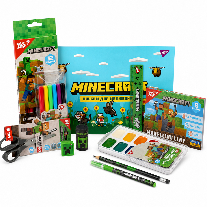 Набір канцелярії YES Minecraft №5 11 предметів