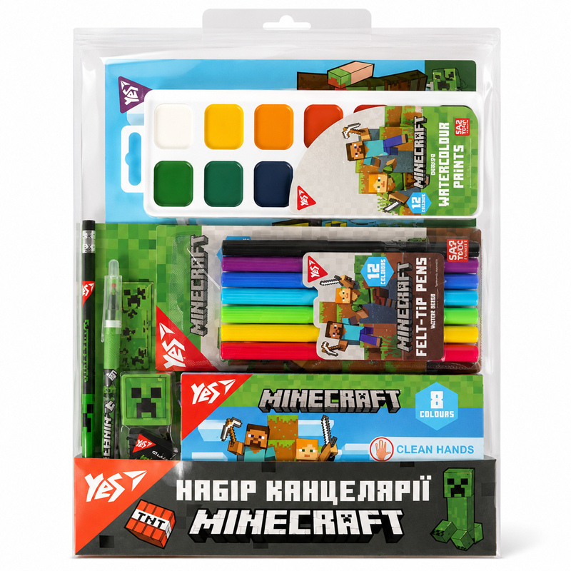 Набір канцелярії YES Minecraft №5 11 предметів