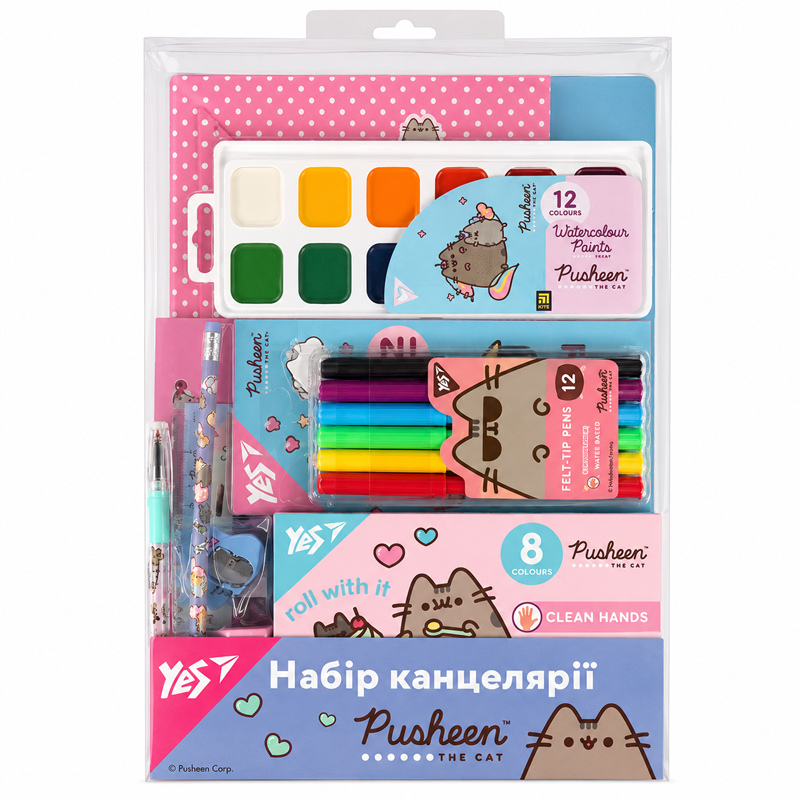 Набір канцелярії YES Pusheen №5 11 предметів