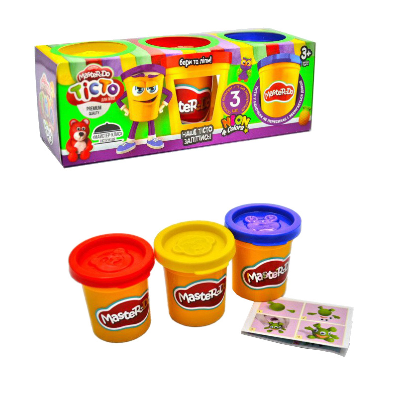 Тісто для ліплення Master Do Danko Toys 3 банки по 50 грам
