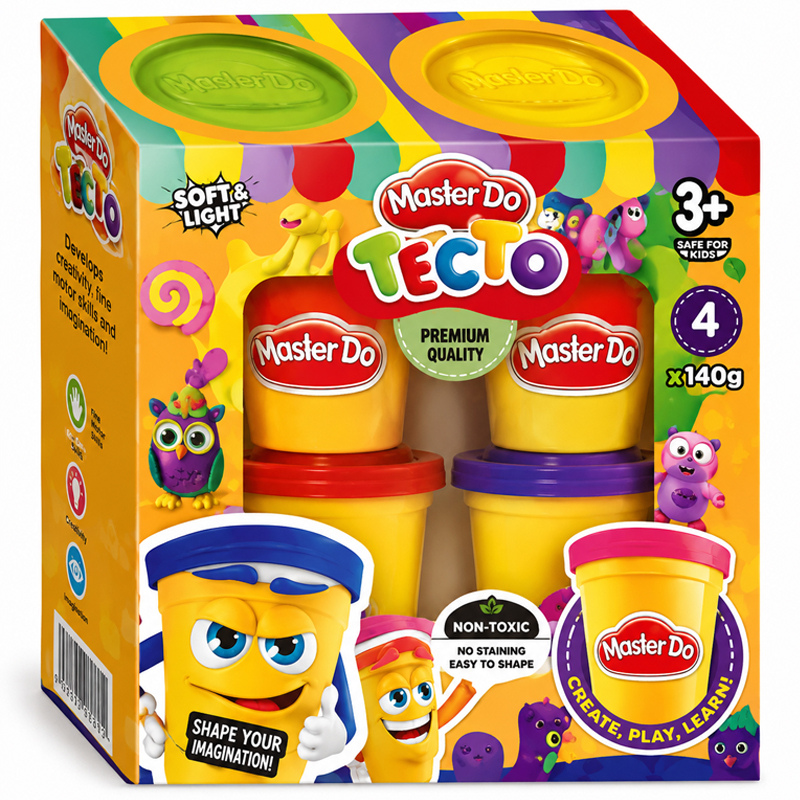 Тісто для ліплення Master Do Danko Toys 4 банки по 50 грам