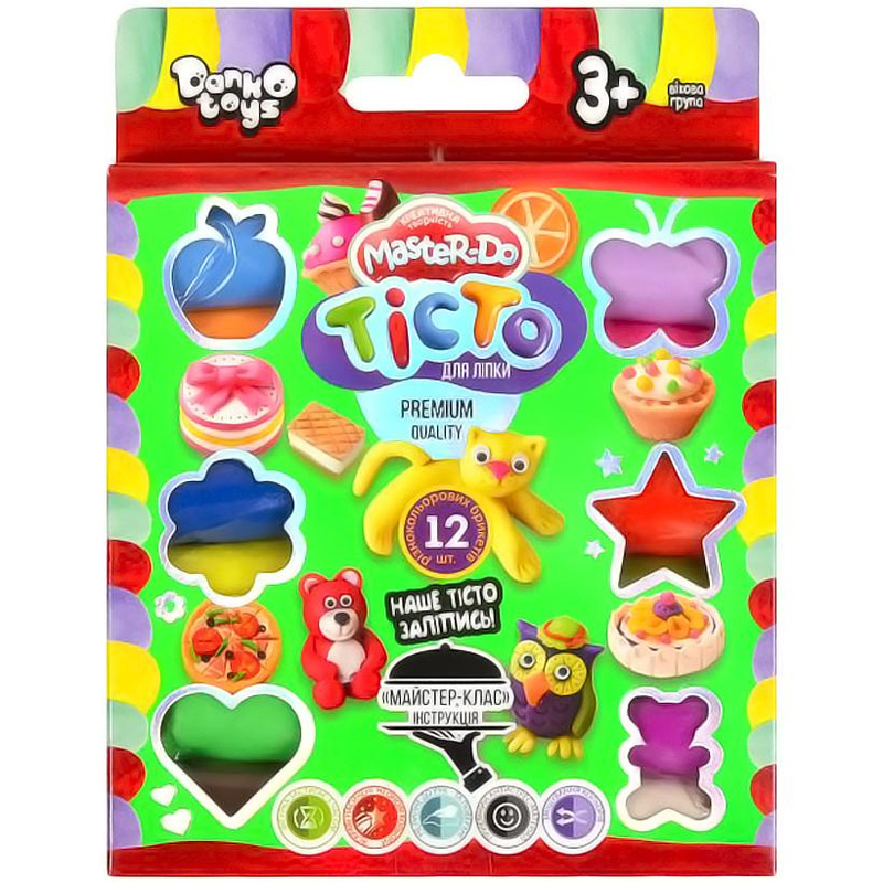 Тісто для ліплення Master Do Danko Toys 12 кольорів по 20г