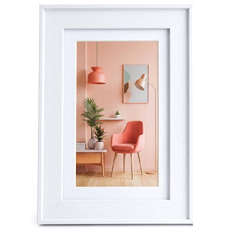 Рамка 10*15/19 SA (тиснення бульбашки, біла, з ніжкою)
